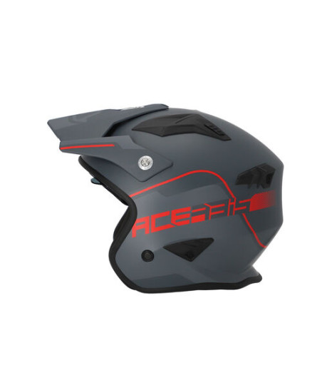 Casco Acerbis Jet Aria 22-06 Gris/Rojo